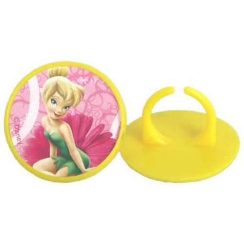 Disney Fairies Tinkerbell Cupcake Rings (pk of 10) - Click Image to Close